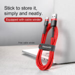 (1424) Kabelis USB2.0 A kištukas - USB C kištukas, 0.5m QC3.0 Cafule raudonas BASEUS - Image 10