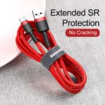 (1424) Kabelis USB2.0 A kištukas - USB C kištukas, 0.5m QC3.0 Cafule raudonas BASEUS - Image 11