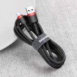 Baseus cable Cafule USB - USB-C 0,5 m 3A red-black - Image 5