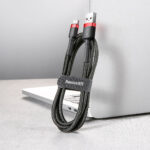Baseus cable Cafule USB - USB-C 0,5 m 3A red-black - Image 6