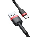 Baseus cable Cafule USB - USB-C 0,5 m 3A red-black - Image 7