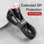 Baseus cable Cafule USB - USB-C 0,5 m 3A red-black - Image 10