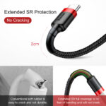 Baseus cable Cafule USB - USB-C 0,5 m 3A red-black - Image 12
