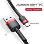 Baseus cable Cafule USB - USB-C 0,5 m 3A red-black - Image 14