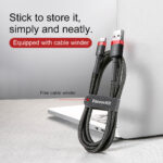 Baseus cable Cafule USB - USB-C 0,5 m 3A red-black - Image 15