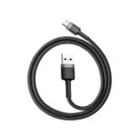 (1425) Kabelis USB2.0 A kištukas - USB C kištukas, 0.5m QC3.0 su nailoniniu šarvu Cafule juodas/pilkas BASEUS - Image 8
