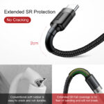(1425) Kabelis USB2.0 A kištukas - USB C kištukas, 0.5m QC3.0 su nailoniniu šarvu Cafule juodas/pilkas BASEUS - Image 13