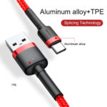 (1426) Kabelis USB2.0 A kištukas - USB C kištukas, 1.0m QC3.0 su nailoniniu šarvu raudonas BASEUS - Image 7