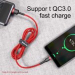 (1426) Kabelis USB2.0 A kištukas - USB C kištukas, 1.0m QC3.0 su nailoniniu šarvu raudonas BASEUS - Image 10