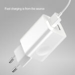 (1433) Sieninis įkroviklis 24W USB QC3.0, baltas - Image 8