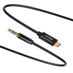 (1490) Kabelis / Adapteris USB C kištukas -  3.5mm stereo kištukas 1.2m juodas - Image 3