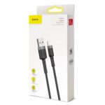(1414) Kabelis USB2.0 A kištukas - IP Lightning kištukas 3.0m QC3.0 su nailoniniu šarvu Cafule pilkas/juodas BASEUS - Image 11