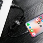 (1414) Kabelis USB2.0 A kištukas - IP Lightning kištukas 3.0m QC3.0 su nailoniniu šarvu Cafule pilkas/juodas BASEUS - Image 10