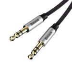 (1417) Jungiamasis garso kabelis 3.5mm-3.5mm stereo, 1m pilkas / juodas BASEUS - Image 4
