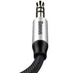(1417) Jungiamasis garso kabelis 3.5mm-3.5mm stereo, 1m pilkas / juodas BASEUS - Image 6
