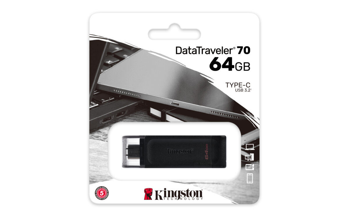 Kingston pendrive 64GB USB-C DT70 black - Image 7