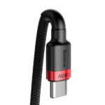 Baseus cable Cafule PD USB-C - USB-C 2,0 m 5A red-black 100W - Image 3