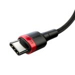 Baseus cable Cafule PD USB-C - USB-C 2,0 m 5A red-black 100W - Image 4
