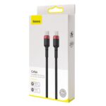 Baseus cable Cafule PD USB-C - USB-C 2,0 m 5A red-black 100W - Image 9