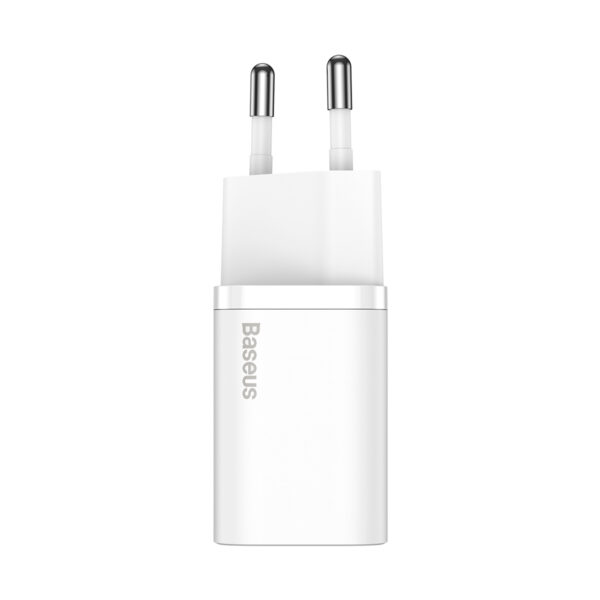 (1470) Sieninis įkroviklis Super Si 20W USB-C QC3.0 PD su Lightning 1m laidu, baltas