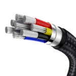 (1423) Kabelis USB C kištukas - USB C kištukas, duomenų perdavimui ir krovimui iki 100W 2m juodas Cafule Metal BASEUS - Image 6