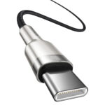 (1423) Kabelis USB C kištukas - USB C kištukas, duomenų perdavimui ir krovimui iki 100W 2m juodas Cafule Metal BASEUS - Image 3