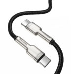 (1423) Kabelis USB C kištukas - USB C kištukas, duomenų perdavimui ir krovimui iki 100W 2m juodas Cafule Metal BASEUS - Image 4