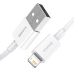 (1412) Kabelis USB2.0 A kištukas - IP Lightning kištukas 1.0m baltas Superior serijos BASEUS - Image 3