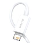 (1412) Kabelis USB2.0 A kištukas - IP Lightning kištukas 1.0m baltas Superior serijos BASEUS - Image 4