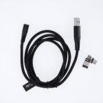Maxlife MXUC-03 magnetic cable USB - Lightning + USB-C + microUSB 1,0 m 3A black nylon - Image 4
