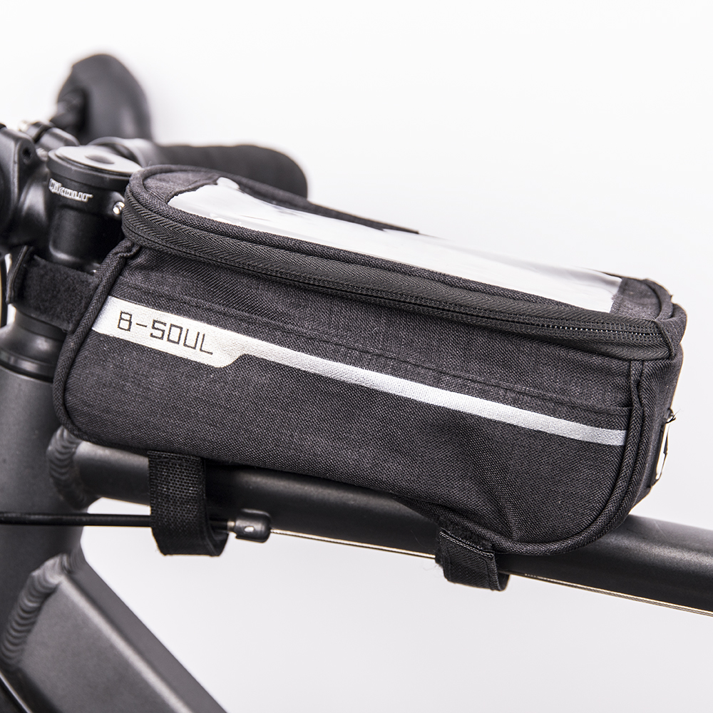 239063_oryg Waterproof bike frame bag with phone holder black - Image 4
