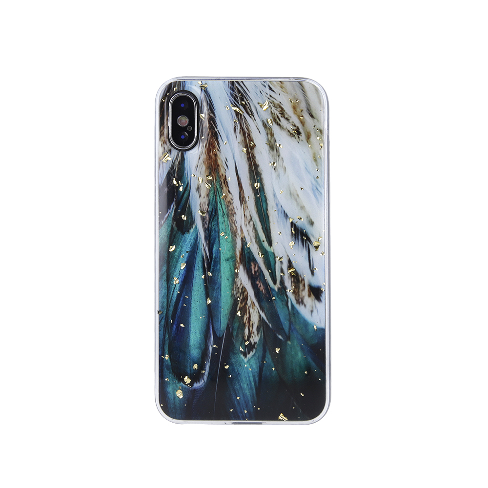 248268_oryg-1 Gold Glam case for Samsung Galaxy A55 5G feathers - Image 3