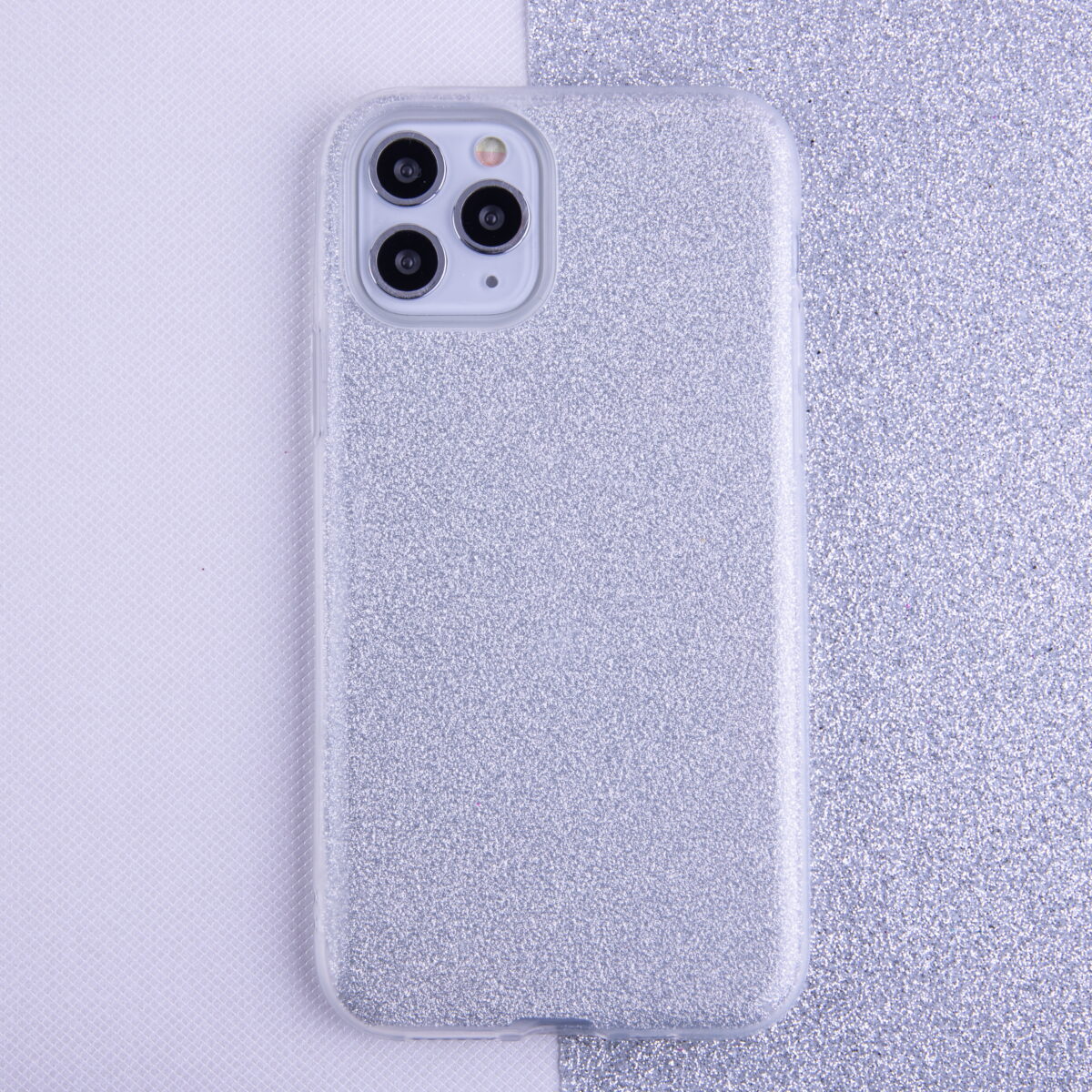 Glitter 3in1 case for Samsung Galaxy S21 silver - Image 9