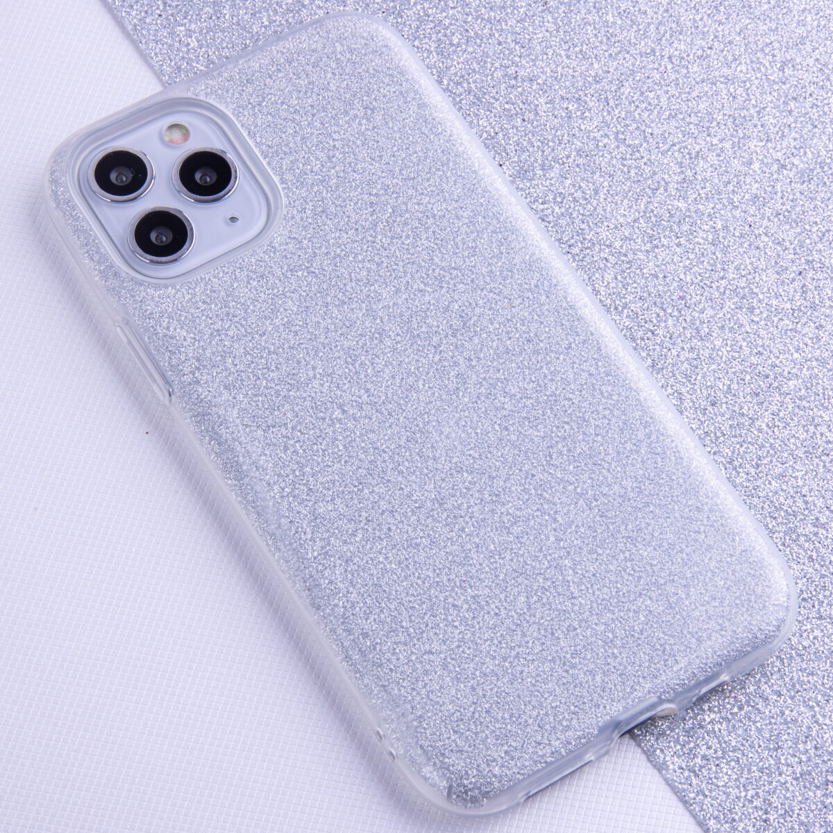 Glitter 3in1 case for Samsung Galaxy S21 silver - Image 8