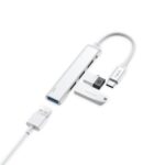 HAVIT USB HUB HB41 USB-C 1x USB 3.0 3xUSB 2.0 silver - Image 3