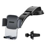 (1464) Automobilinis laikiklis 4.7-6.7" ekranų telefonams, juodas