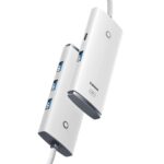 Baseus adapter HUB Lite USB-C to 4x USB 3.0 2,0m white - Image 4