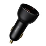 (1471) Automobilinis įkroviklis 12-24V 100W USB + USB-C QC4+ PD3.0 su įtampos, srovės indikacija ir USB-C kabeliu 1m - Image 5