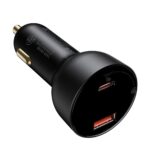 (1471) Automobilinis įkroviklis 12-24V 100W USB + USB-C QC4+ PD3.0 su įtampos, srovės indikacija ir USB-C kabeliu 1m - Image 7
