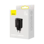 (1449) Sieninis įkroviklis 17W 3xUSB 3.4A, juodas - Image 8