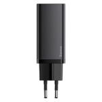 (1439) Sieninis įkroviklis GaN2 Lite 65W USB + USB-C QC4+ PD3.0 SCP FCP AFC, juodas