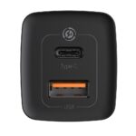(1439) Sieninis įkroviklis GaN2 Lite 65W USB + USB-C QC4+ PD3.0 SCP FCP AFC, juodas - Image 5