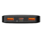 Baseus LiPo PowerBank 10000mAh 20W 2xUSB + USB-C Bipow juoda - Image 5
