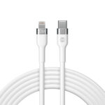 Forever Flexible cable USB-C - Lightning 2,0 m 20W white - Image 4