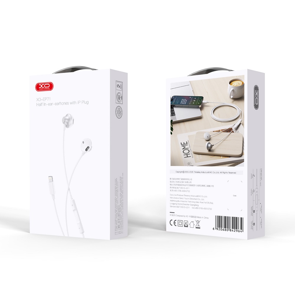 339261_oryg XO wired earphones EP71 Lightning white - Image 5
