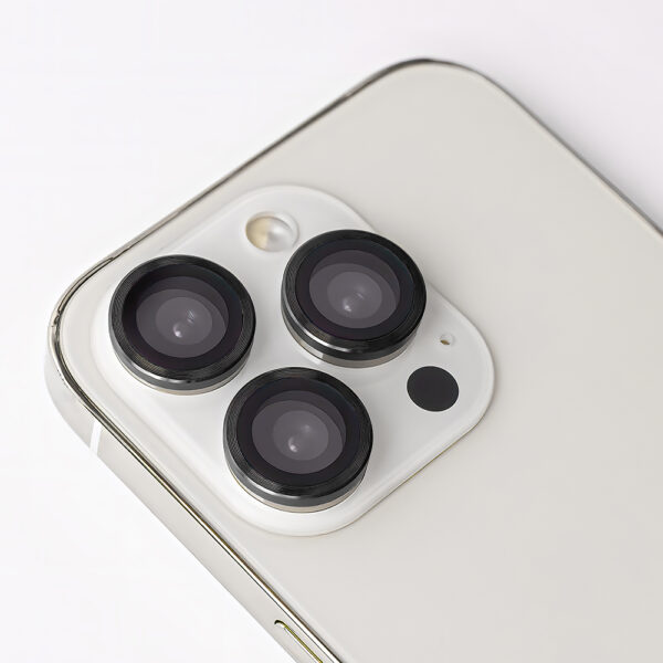 Set of lens glasses for Samsung Galaxy S24 Ultra black frame (5 pcs)