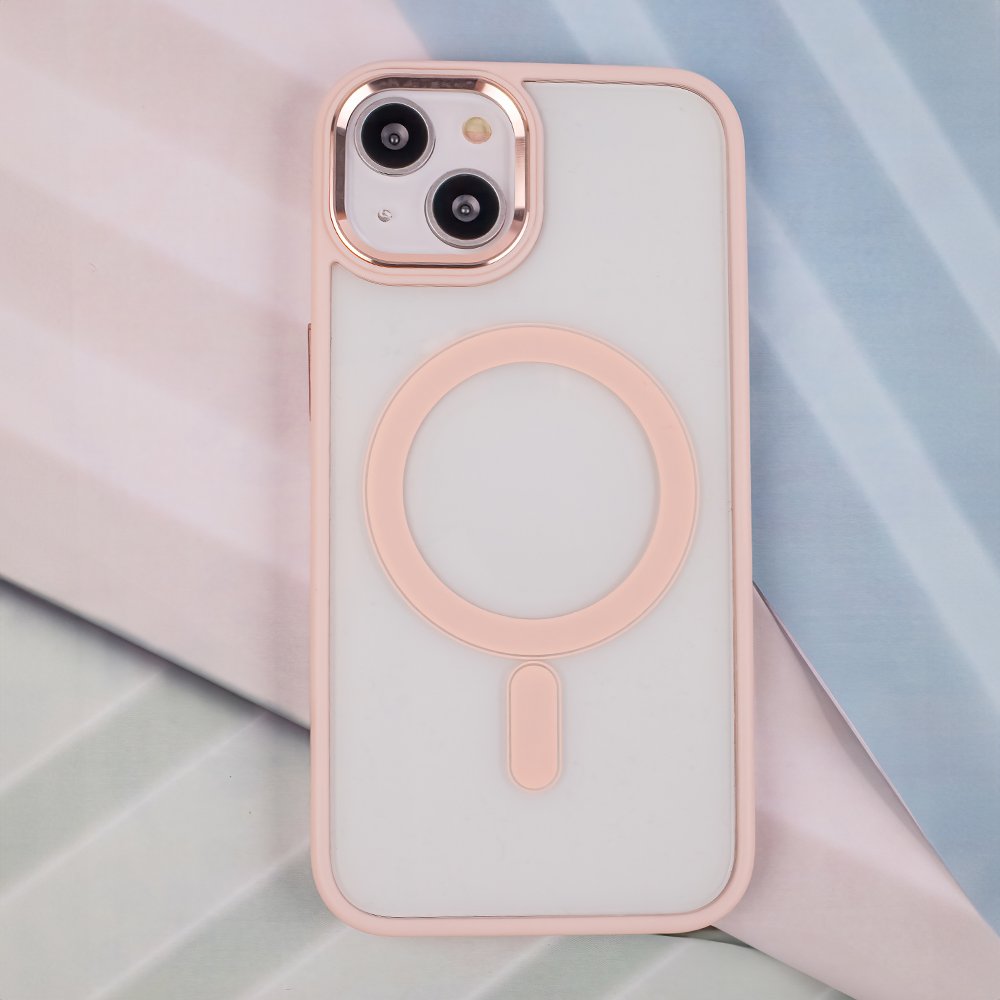 360475_oryg-1 Satin Clear Mag case for iPhone 13 6,1" pink - Image 6