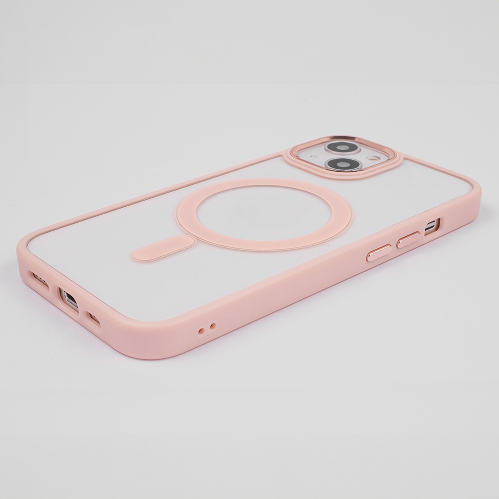 360476_oryg-1 Satin Clear Mag case for iPhone 13 6,1" pink - Image 7