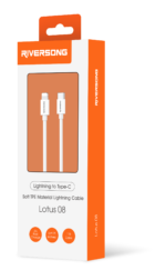 Riversong cable Lotus 08 USB-C - Lightning 1,0m 3A light grey CL76 - Image 4