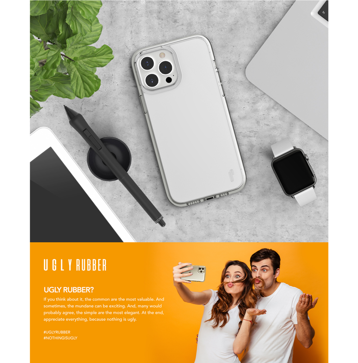 Ugly Rubber Pure case for iPhone 12 / 12 Pro 6,1 clear - Image 8